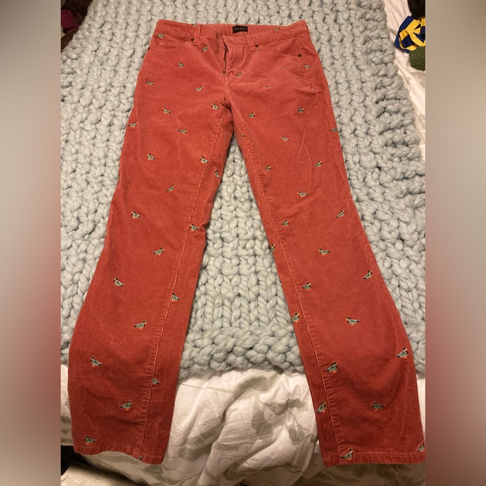 Talbots Embroidered Duck Pants